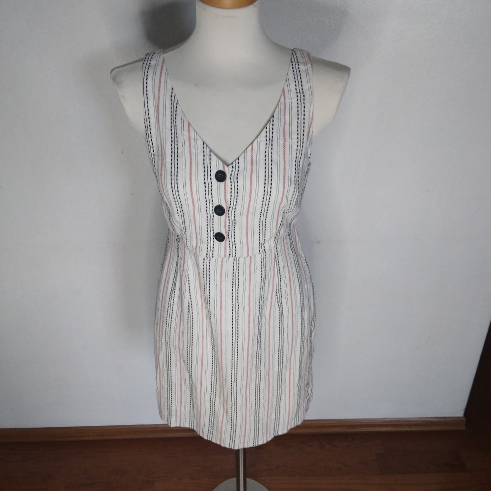 2)NWOT Cupcakes and Cashmere Striped Linen Blend Midi Dress
